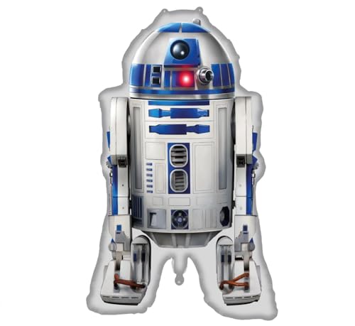 Procos - Supergroßer Folienballon Star Wars R2-D2, Ballon zum Befüllen mit Luft oder Helium, Geschenk, Dekoration von Procos