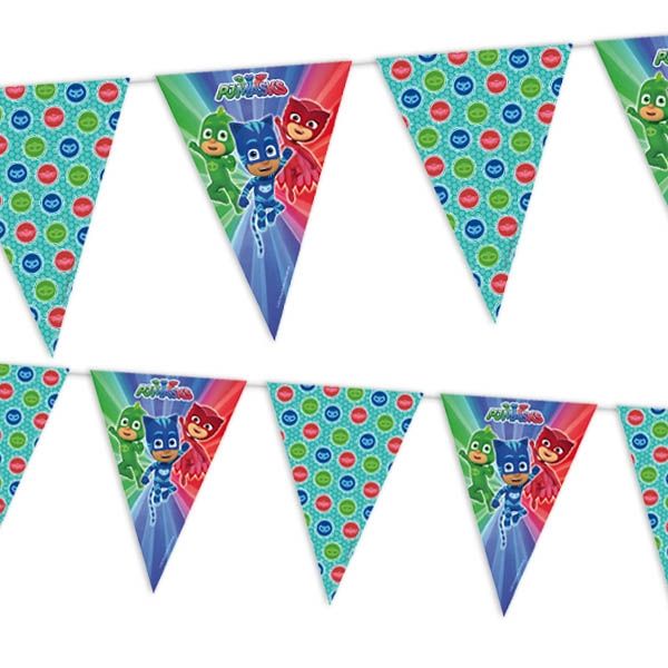 Pyjamahelden Wimpelkette aus Folie für Indoor & Outdoor-Partys, 2,3m Pyjamahelden Wimpelkette aus Folie für Indoor & Outdoor-Partys, 2,3m von Procos