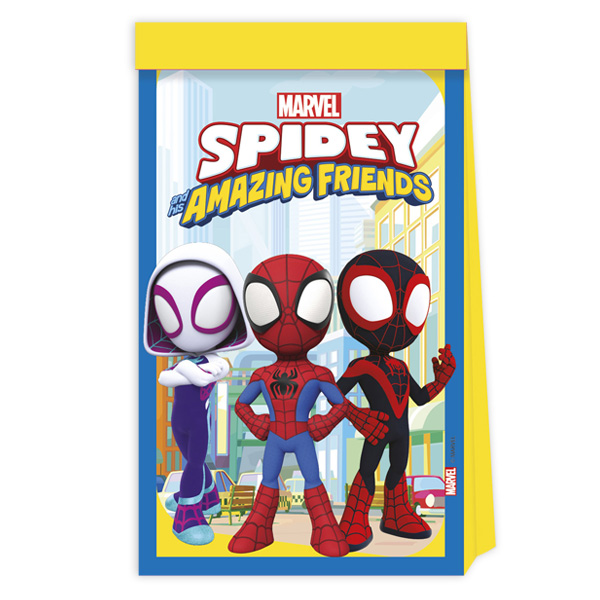 Spidey Mitgebseltüten aus Papier, 4er Pack, 22cm x 13cm Spidey Mitgebseltüten aus Papier, 4er Pack, 22cm x 13cm von Procos
