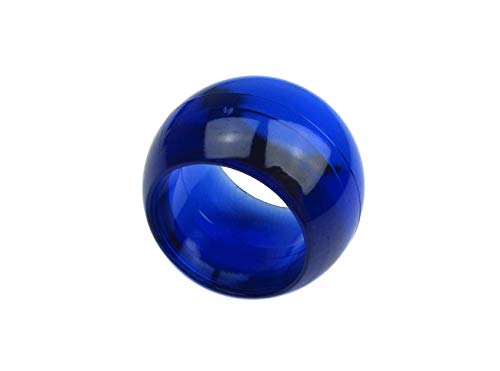 Prodecoshop 8 Schlaufenkugeln, Dekokugeln, Zierkugeln für Gardinen, Kunststoff, Ø Loch 20,5 mm, blau transparent von Prodecoshop