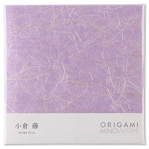 Japanisches Traditionelles Mino Washi Origami Papier 15.5 cm, 20 Blatt - Hochwertiges Washi Papier, Natürliche Hanffaser Textur (Fuji Violett) von Product of Gifu Japan