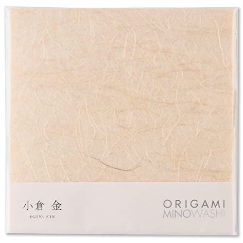 Japanisches Traditionelles Mino Washi Origami Papier 15.5 cm, 20 Blatt - Hochwertiges Washi Papier, Natürliche Hanffaser Textur (Kin Gold) von Product of Gifu Japan