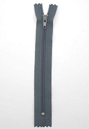 Stephanoise Reißverschluß, Kunststoff, grau, Kleider, Zipper, nähen, Spiral, 1 Stück (10cm) von Products From Abroad
