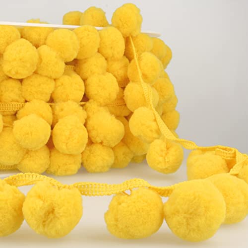 Stephanoise & Mediac Jumbo Pompom Fringe 2"X11yd-Yellow -S4982P0-81 Stephanoise & Mediac Jumbo Pompom Fringe 2"X11yd-Yellow -S4982P0-81 von Products From Abroad