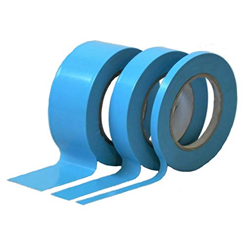 Felgenband blau Klebeband No Notubes Blue Strapping Tape 66m Verschiedene Breiten von 9mm - 50mm (15 mm) von Profiklebeband