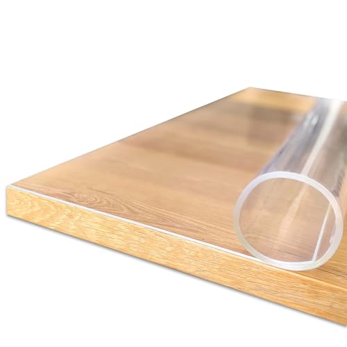 Profolio Tischfolie Rechteckig und Transparent mit abgeschrägter V-Kante - Klare Hochglanz Tischdecke als Schutz - Glasklare 2mm Folie für Ihren Tisch - 160 x 110cm - Größe Wählbar von Profolio