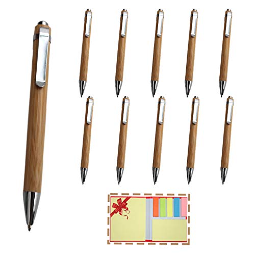 Projects Holz Kugelschreiber Set 10 Stück Bambus Kugelschreiber SPAR SET Holzkugelschreiber nachhaltig| Kugelschreiber Holz hochwertig verarbeitet | 10 Kugelschreiber aus Holz Kulli Set von Projects