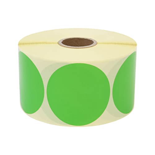 Prolac Markierungspunkte – 1000 Stück Bunte Klebepunkte auf Rolle, 25x25 mm - Grün, Glue Dots, Selbstklebende, Runde Aufkleber perfekt für Kennzeichnung im Büro, Sticker rund von Prolac
