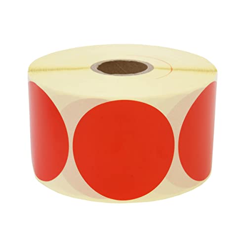 Prolac Markierungspunkte – 1000 Stück Bunte Klebepunkte auf Rolle, 25x25 mm - Rot, Glue Dots, Selbstklebende, Runde Aufkleber perfekt für Kennzeichnung im Büro, Sticker rund von Prolac