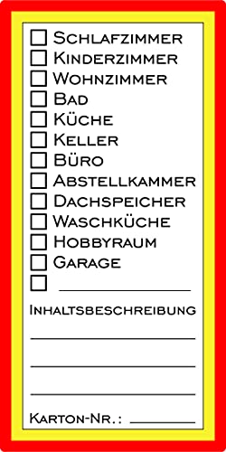 Prolac Umzugsaufkleber – Etiketten 100 Stück, 200x100 cm, selbstklebend, für Umzugskartons perfekt zum Beschriften, Umzugsetiketten die sichern die Ordnung und Klarheit für alle Umzugshelfer von Prolac