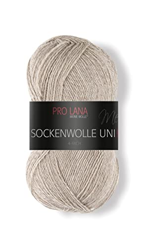 PRO LANA Sockenwolle Uni 4-Fach 410 - beige PRO LANA Sockenwolle Uni 4-Fach 410 - beige von PRO LANA