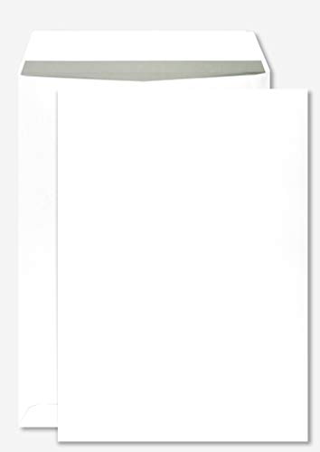 Netuno 250 Versandtaschen DIN B4 Weiß mit grauem Innendruck 250 x 353 mm 100g Versandtaschen Geschäftsumschläge gerade Klappe haftklebend ohne Fenster Brief-Umschläge Großbrief B4 Briefhüllen groß von Netuno