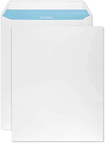 Netuno 50x Versandtasche Weiß DIN C4 229 x 324 mm 90g großer Briefumschlag a4 ohne Fenster haftklebend Umschlag Maxibrief a4 Weiß Briefkuvert groß C4 große Versandtasche Briefkuvert big envelopes von Netuno