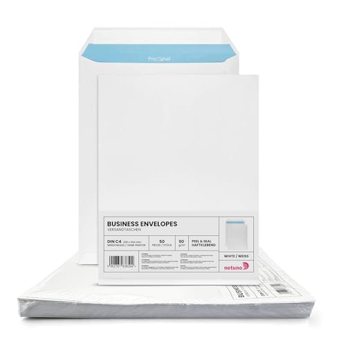 Netuno 50x Versandtasche Weiß DIN C4 229 x 324 mm 90g großer Briefumschlag a4 ohne Fenster haftklebend Umschlag Maxibrief a4 Weiß Briefkuvert groß C4 große Versandtasche Briefkuvert big envelopes Netuno 50x Versandtasche Weiß DIN C4 229 x 324 mm 90g großer Briefumschlag a4 ohne Fenster haftklebend Umschlag Maxibrief a4 Weiß Briefkuvert groß C4 große Versandtasche Briefkuvert big envelopes von Netuno
