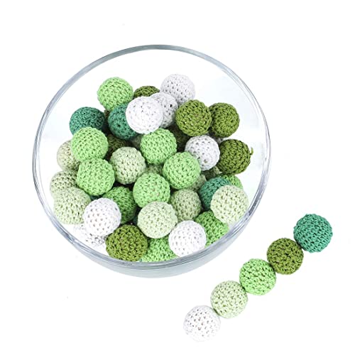 Promise Babe 20mm 10 PC Erwachsene Bunt Grün Runde Gehäkelt Holzperlen mit Loch zum Auffädeln, Handgefertigt Natur Holzkugeln DIY Schmuck Halskette Armband Selber Machen Basteln Crocheted Wooden Beads Promise Babe 20mm 10 PC Erwachsene Bunt Grün Runde Gehäkelt Holzperlen mit Loch zum Auffädeln, Handgefertigt Natur Holzkugeln DIY Schmuck Halskette Armband Selber Machen Basteln Crocheted Wooden Beads von Promise Babe