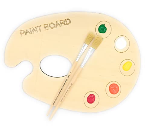 Promotech 27 cm x 20 cm Lasergravierte Malpallette Mischpalette für Kinder und Erwachsene aus 4 mm Pappelholz Promotech 27 cm x 20 cm Lasergravierte Malpallette Mischpalette für Kinder und Erwachsene aus 4 mm Pappelholz von Promotech