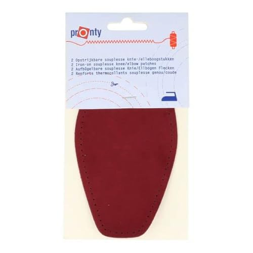 Pronty 101.010.015 Patches, Suede, Red, One Size, 2 von Pronty