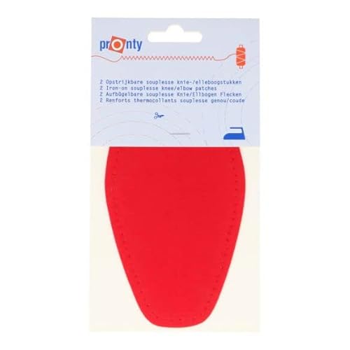 Pronty 101.010.018 Patches, Suede, Red, One Size, 2 von Pronty