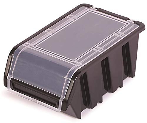 Lagerboxen mit Deckel Stapelboxen Stapelkästen Sortierbox Sichtlagerkasten NPKL10 von Prosperplast