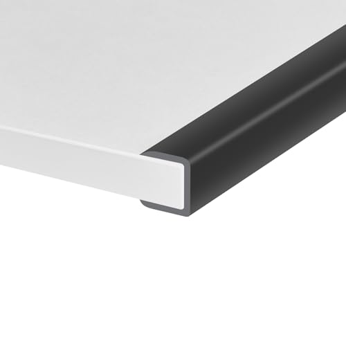 Gummikantenprofil, Selbstklebender U-Profil-Kantenschutz für Sperrholz, Schrank, Flexibler Kantenschutz für Holzplatten, Größe 16 mm, passend für 14–17 mm, Länge 3 m, schwarz von Protalwell
