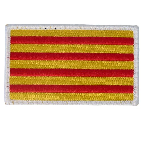 Katalanischer Aufnäher 8 × 5 cm – Französische Region – Hakenrückseite mit Klettverschluss oder zum Aufnähen – zum Befestigen an Tasche, Jacke, Tasche, Bretagne, Korsika, Normandie, Norden, Okzitanien Katalanischer Aufnäher 8 × 5 cm – Französische Region – Hakenrückseite mit Klettverschluss oder zum Aufnähen – zum Befestigen an Tasche, Jacke, Tasche, Bretagne, Korsika, Normandie, Norden, Okzitanien von Protec Sea