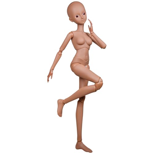 Proudoll 1/3 BJD Puppenkörper mit 22 Gelenken, anpassbare leere Puppe mit austauschbaren Augäpfeln, DIY SD-Puppen (Tan) von Proudoll