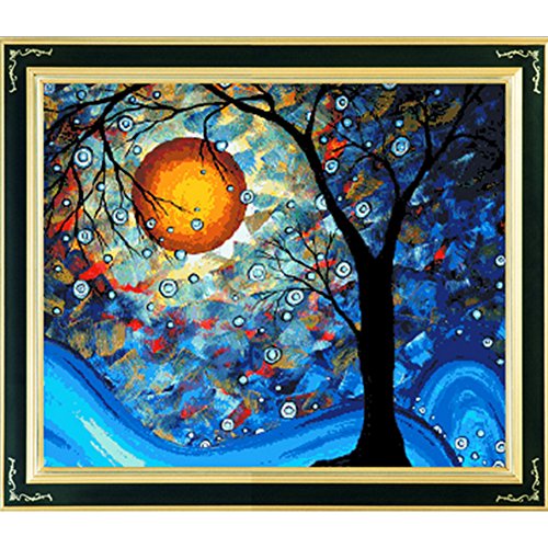 Proumhang Kreuzstich Stickerei DIY Handarbeit Stickpackung 80cm x 68cm: Baum der Träume von Proumhang