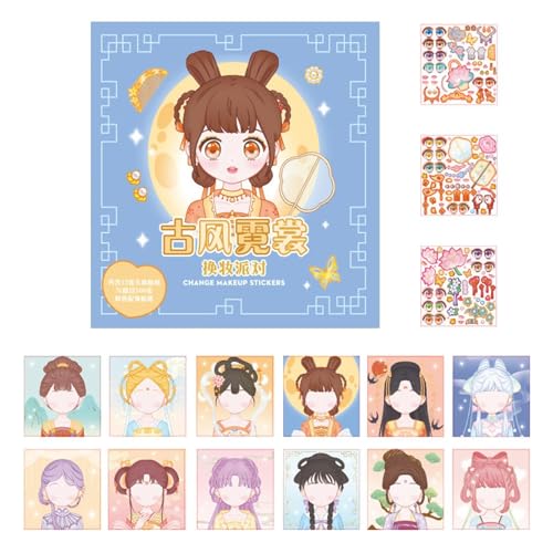 Proypiax Prinzessin-Stickerbuch, Dress-Up-Stickerbuch,Sticks Dress Up Princess Aufkleber - Wiederverwendbares Aufkleberpapier, Prinzessinnen-Anzieh-Bastelarbeiten, Prinzessinnen-Kleidungswechsel-, mit Proypiax Prinzessin-Stickerbuch, Dress-Up-Stickerbuch,Sticks Dress Up Princess Aufkleber - Wiederverwendbares Aufkleberpapier, Prinzessinnen-Anzieh-Bastelarbeiten, Prinzessinnen-Kleidungswechsel-, mit von Proypiax