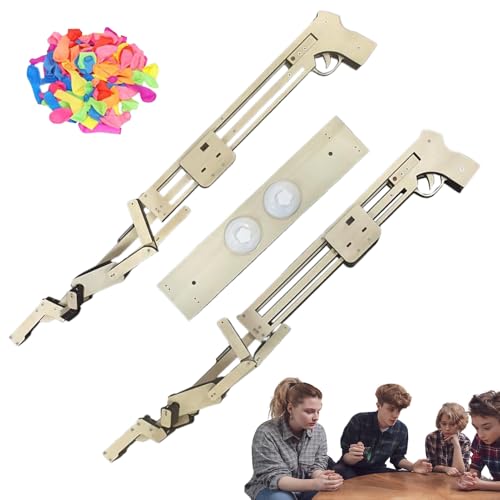 Balloon Bamboo Man Battle, Handgefertigte Hölzerne Fechtpuppen, Ballon Fechten Spiel Für 2 Spieler, Familienspiele, Tabletop Spiele, Party Spiel Mit 100 Luftballons Für Zuhause Garten Wohnzimmer von Pruojhw