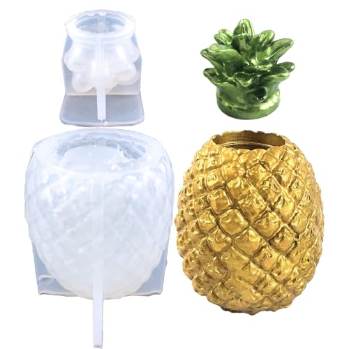 Pruojhw Ananas-Harzform,Ananas-Harzform mit Deckel | DIY-Harz-Blumentopfform, Epoxidharz-Ananas-förmige Vase, Stifthalter, Flaschen Pruojhw Ananas-Harzform,Ananas-Harzform mit Deckel | DIY-Harz-Blumentopfform, Epoxidharz-Ananas-förmige Vase, Stifthalter, Flaschen von Pruojhw