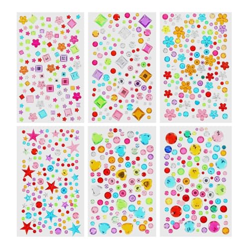 Pruojhw -Aufkleber für, Aufkleber, kleben Sie auf die Strass- -Aufkleber | Realistische Schmuckaufkleber, glitzernde Strass-Aufkleber von Pruojhw