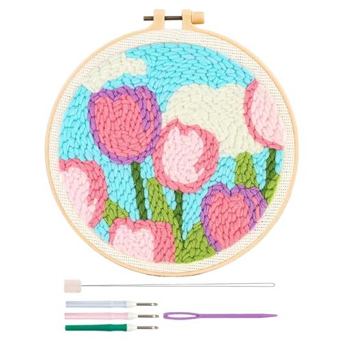 Pruojhw Blumenstickerei-Wandkunst-Set, Blumenstickerei, Stickerei-Set, Blumenmuster, kreativer Stickstoff, einfache Stickerei-Kits für Männer, Dekoration Pruojhw Blumenstickerei-Wandkunst-Set, Blumenstickerei, Stickerei-Set, Blumenmuster, kreativer Stickstoff, einfache Stickerei-Kits für Männer, Dekoration von Pruojhw
