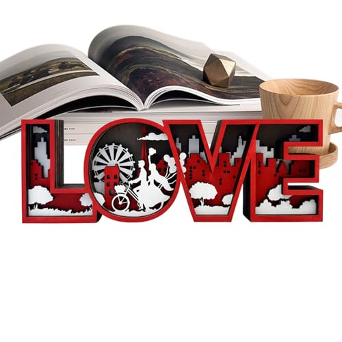 Pruojhw Liebes-Holz-Schilder, Tischschild mit Liebeswort | Love Crafts Tischschild für den Innenbereich, kreative Dekoration für den Schreibtisch, Valentinstagszeichen Pruojhw Liebes-Holz-Schilder, Tischschild mit Liebeswort | Love Crafts Tischschild für den Innenbereich, kreative Dekoration für den Schreibtisch, Valentinstagszeichen von Pruojhw