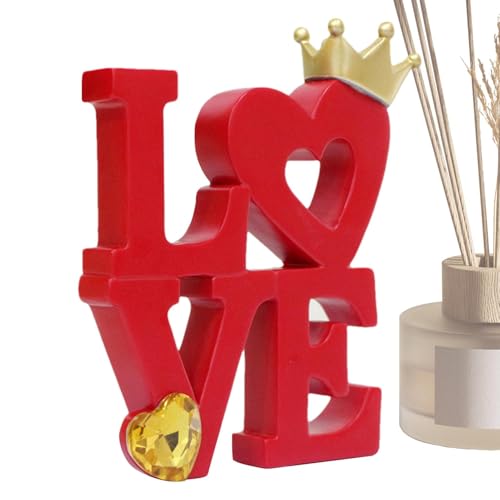 Pruojhw Liebeszeichen für die Inneneinrichtung, Liebesbriefstatue | Rotes romantisches Liebesbrief Dessert Tischschild Valentinstag Schriftzüge für den Tisch Pruojhw Liebeszeichen für die Inneneinrichtung, Liebesbriefstatue | Rotes romantisches Liebesbrief Dessert Tischschild Valentinstag Schriftzüge für den Tisch von Pruojhw