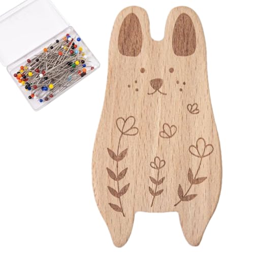 Pruojhw Magnetischer Nadelhalter | niedliches Nadelkissen in Tierform, aus Holz, Büroklammern, vielseitig einsetzbar, mit hundert Nadeln zur Herstellung Pruojhw Magnetischer Nadelhalter | niedliches Nadelkissen in Tierform, aus Holz, Büroklammern, vielseitig einsetzbar, mit hundert Nadeln zur Herstellung von Pruojhw