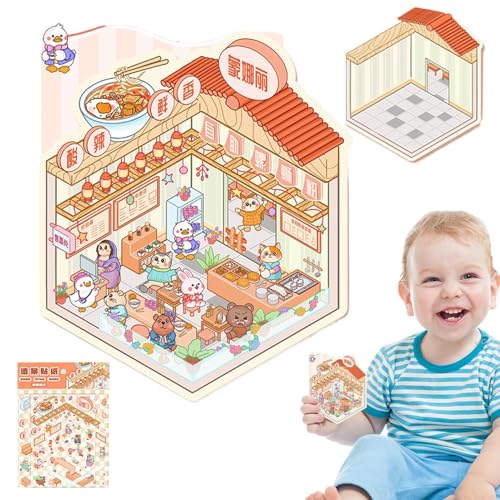 Pruojhw Miniatur-Szenenaufkleber, machen Sie Ihre eigenen Heimaufkleber – 3D-Effekt-Zähler, machen Sie Ihre eigenen Bühnen-Abziehbilder, Scrapbooking-Dekorationswerkzeug Pruojhw Miniatur-Szenenaufkleber, machen Sie Ihre eigenen Heimaufkleber – 3D-Effekt-Zähler, machen Sie Ihre eigenen Bühnen-Abziehbilder, Scrapbooking-Dekorationswerkzeug von Pruojhw
