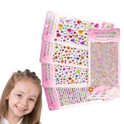 Pruojhw Strass-Aufkleber, klebrige Edelsteine | Acryl Safe Gem Aufkleber Strass - Realistische Schmuckaufkleber, glitzernde Strassaufkleber, Edelsteine von Pruojhw