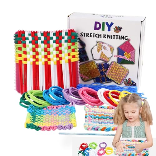 Pruojhw Webschnallen für Untersetzer, Strickset mit Topflappen – interaktives Lernspielzeug, Feinmotorik, ab 3 Jahren, und Mädchen Pruojhw Webschnallen für Untersetzer, Strickset mit Topflappen – interaktives Lernspielzeug, Feinmotorik, ab 3 Jahren, und Mädchen von Pruojhw