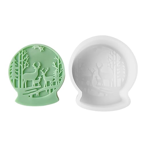 Pruojhw Weihnachtsformen für Kerzen, Weihnachtsformen aus Silikon für Kerzen, Epoxidharzform, Epoxidharz-Gießform, Zementform in Form einer Weihnachtskugel für die Pruojhw Weihnachtsformen für Kerzen, Weihnachtsformen aus Silikon für Kerzen, Epoxidharzform, Epoxidharz-Gießform, Zementform in Form einer Weihnachtskugel für die von Pruojhw