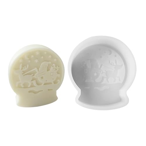Pruojhw Weihnachtskerzenformen, Weihnachtsformen für Kerzen - Epoxidharz Form Silikon | Büro Ornament Silikonform für Heimdekoration, Harzform von Pruojhw