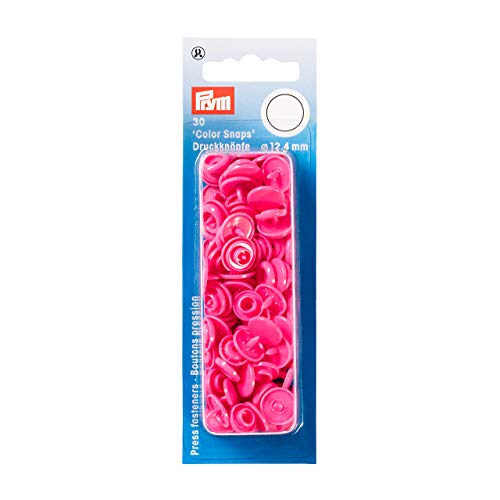 Prym 393147 Nähfrei Druckknopf Color Snaps rund 12,4 mm pink, Kunststoff, 12.4 mm von Prym