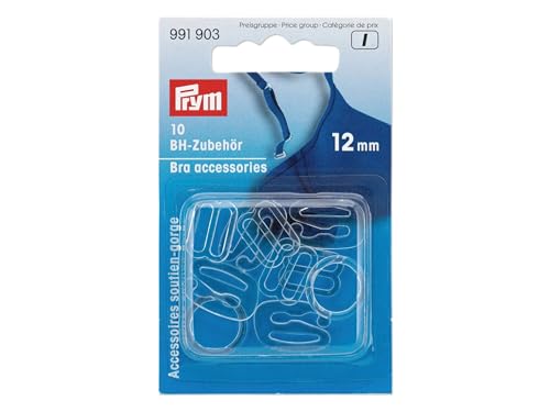 Prym BH-Zubehör, 10-teilig, 12 mm, aus Kunststoff Sortiert, transparent von Prym