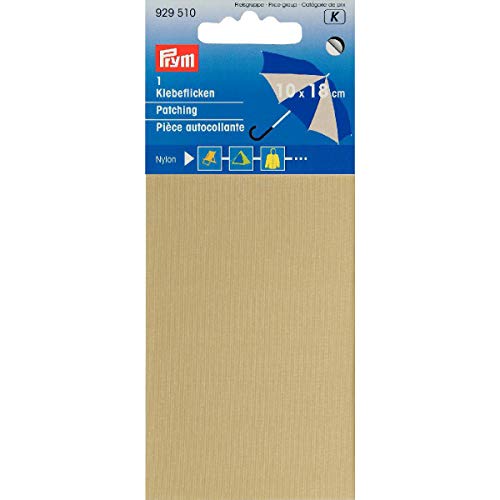 Nylon Flicken selbstklebend 18x10cm Regenbekleidung zelte Camping Reparatur, Farbe:beige von Prym