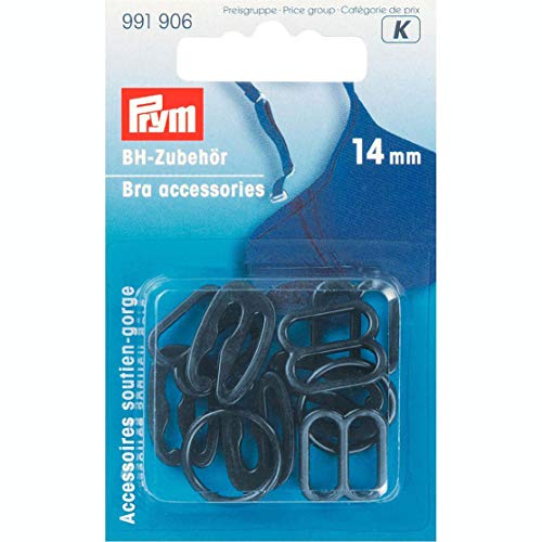 Prym 991.906 Bra Accessories, Black, 14mm, KST, schwarz, 10 Stück von Prym