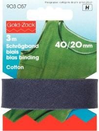 Prym Consumer Schrägband Baumwolle 40/20 mm, Farbe:Marine Prym Consumer Schrägband Baumwolle 40/20 mm, Farbe:Marine von Prym