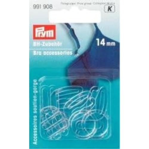 Prym 991.908 Bra Accessories, transparent, 14mm, KST, 10 Stück von Prym