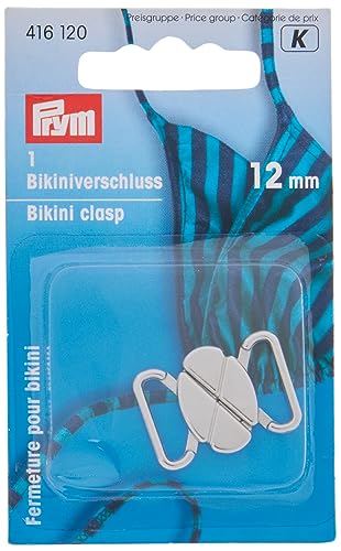Bikini- und Gürtelverschluss MET 12 mm silberfarbig matt von Prym