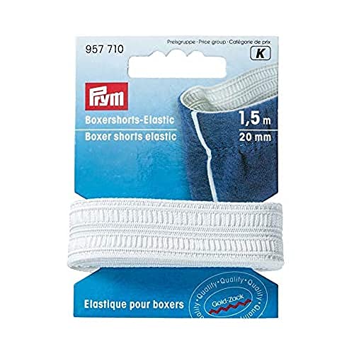 Boxershorts-Elastic gewebt 20 mm rohweiß 1,5 m - Karte 1,93€/m Boxershorts-Elastic gewebt 20 mm rohweiß 1,5 m - Karte 1,93€/m von Prym