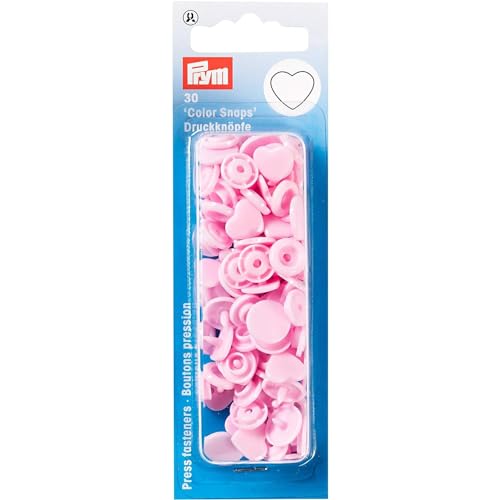 Color Snaps Druckknöpfe, Herz, rosa, 30 Stück von Prym