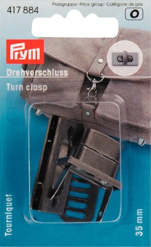 Prym Drehverschluss für Taschen, altsilber, gebürstet, Gr. von Prym